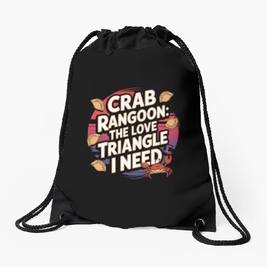 Crab Rangoon Lover American Chinese Sea Food Drawstring Bags