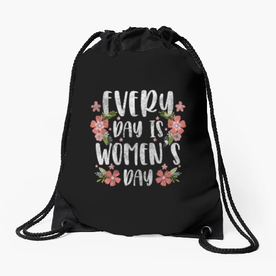 Women's Day Power Important Frida Drawstring Bags