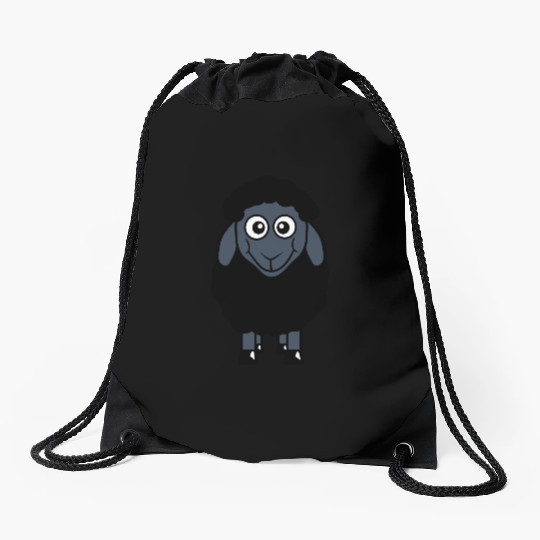 Black Sheep Small Cute Funny Lamb Cool Comic Sweet Drawstring Bags