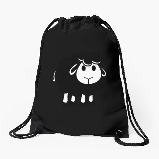 Black Sheep Small Cute Cute Lamb Cool Comic Sweet Drawstring Bags