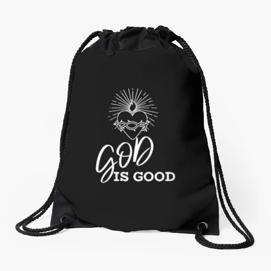 God is good Drawstring Bags