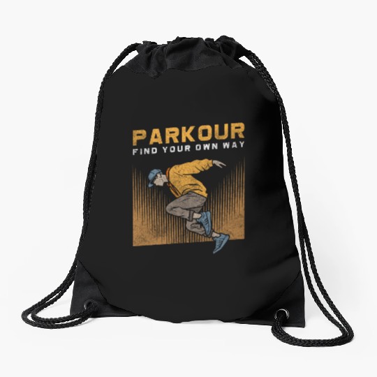 Parkour Extreme Underground Stunt Drawstring Bags