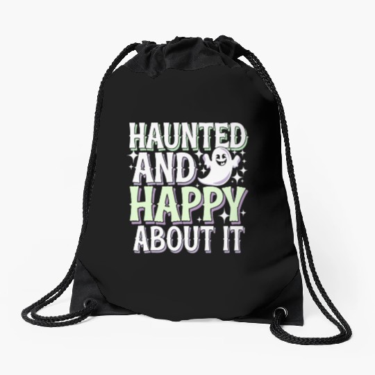 Paranormal Comedy Funny Ghost Humor Lighthearted Drawstring Bags