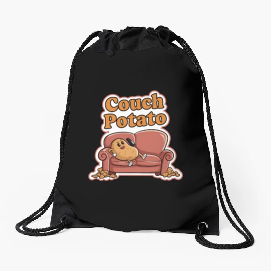 Couch Potato Drawstring Bags