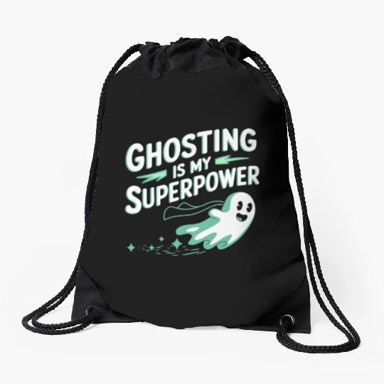 Paranormal Comedy Funny Ghost Humor Lighthearted Drawstring Bags