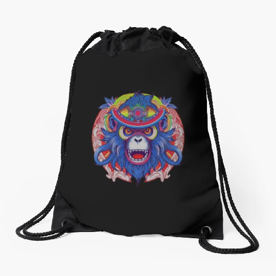 Vibrant Ape Drawstring Bags