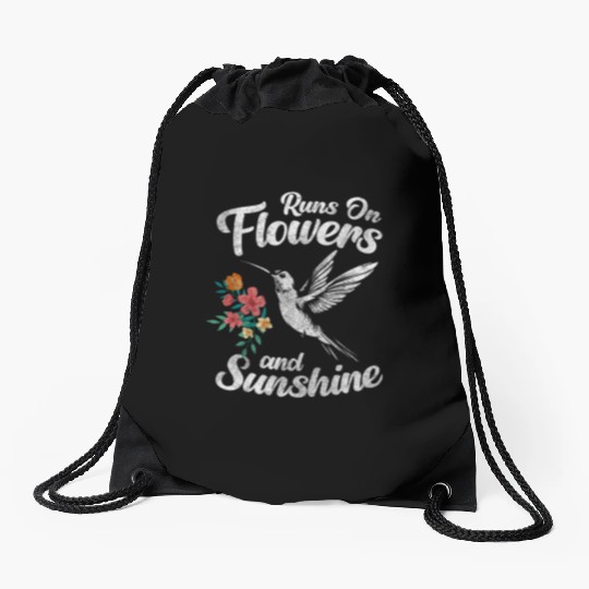 Hummingbird Nature Swarm Life Drawstring Bags