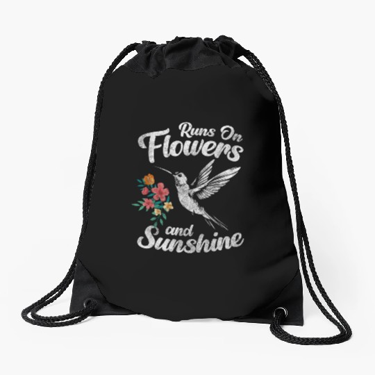 Hummingbird Nature Swarm Life Drawstring Bags