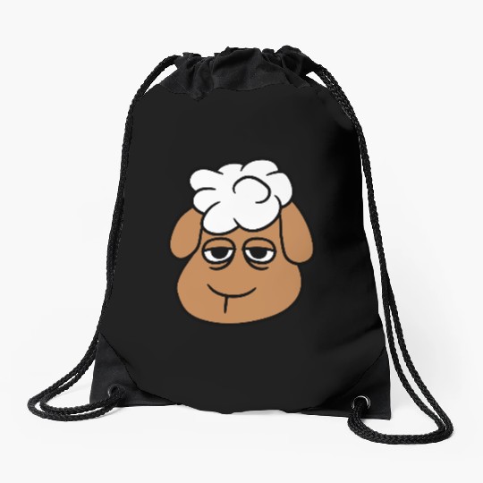 Sheep Tired Bored Empty Look Head Face Unhappy Sad Drawstring Bags