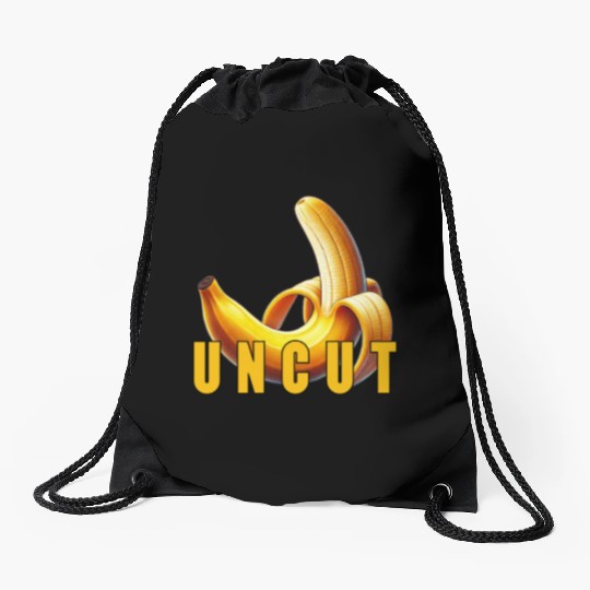 Uncut Peeled Banana Drawstring Bags