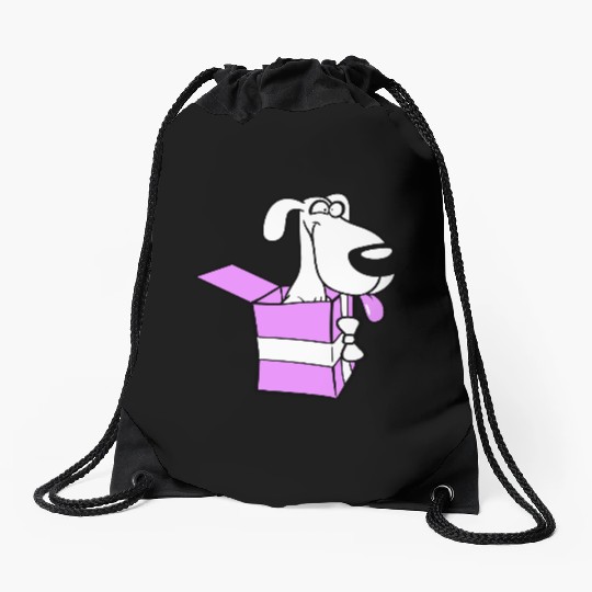Dog Pet Gift Box Funny Crazy Surprise Fun Puppy Drawstring Bags