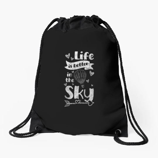 Hot Air Balloon Flame Adventure Drawstring Bags