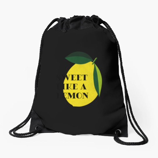 Sweet like a lemon Fruit Citrus Yellow Summer Drawstring Bags