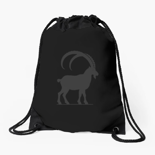 Majestic Capricorn - Silhouette Style Drawstring Bags