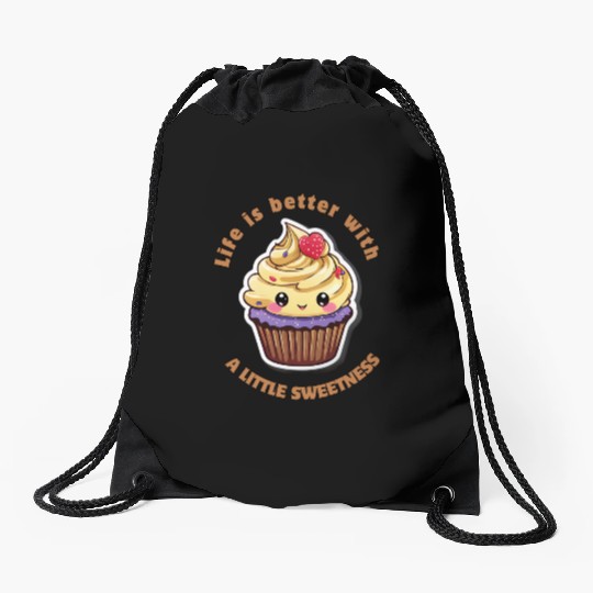 Life is better with a little sweetness Drawstring Bags