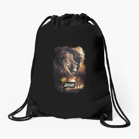 lion of judah - jesus Drawstring Bags