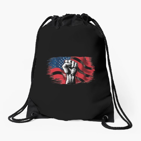 Martin Luther King Day Fight for the poeple Drawstring Bags