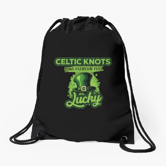 Celtic Knots Make Everyday Feel Lucky St Patricks Drawstring Bags