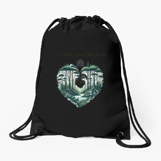 Evergreen Nature Lover Art Drawstring Bags