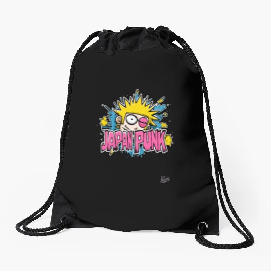 Music Rebel – Japan Punk Vibes Drawstring Bags