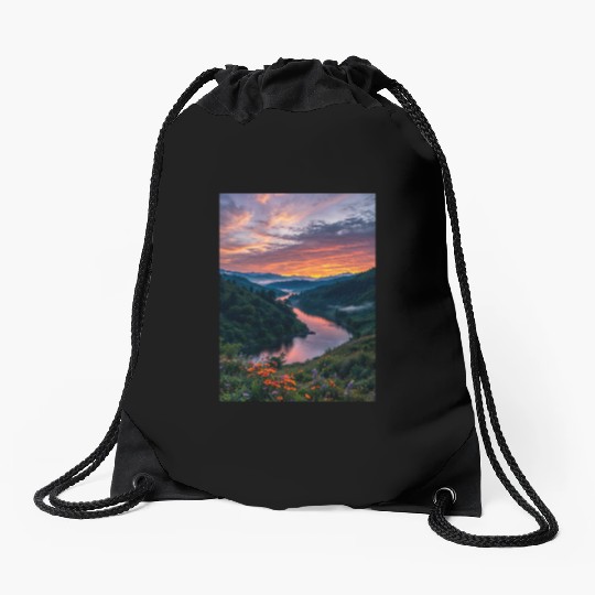 Twilight Riverbend Drawstring Bags