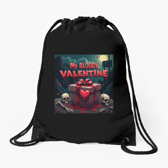 My bloody Valentine Drawstring Bags