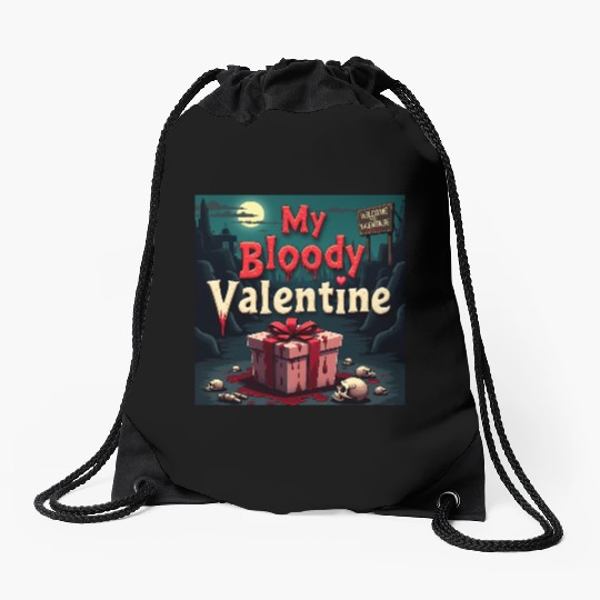 My bloody Valentine Drawstring Bags