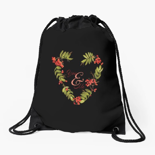 Serene evergreen design for autumn lovers Drawstring Bags
