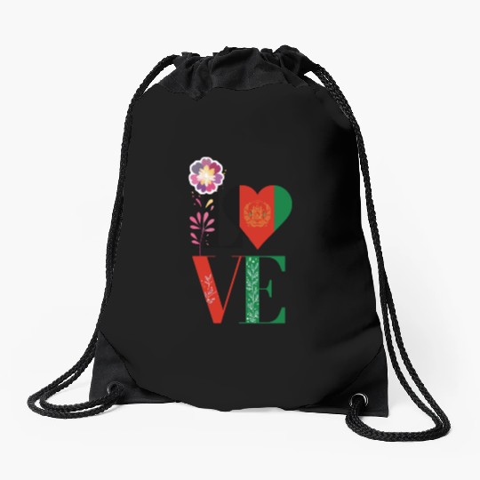 Kabul Store Love Afghanistan Drawstring Bags