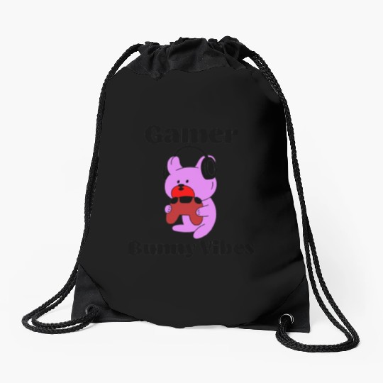 Purple Playtime Buddy Drawstring Bags