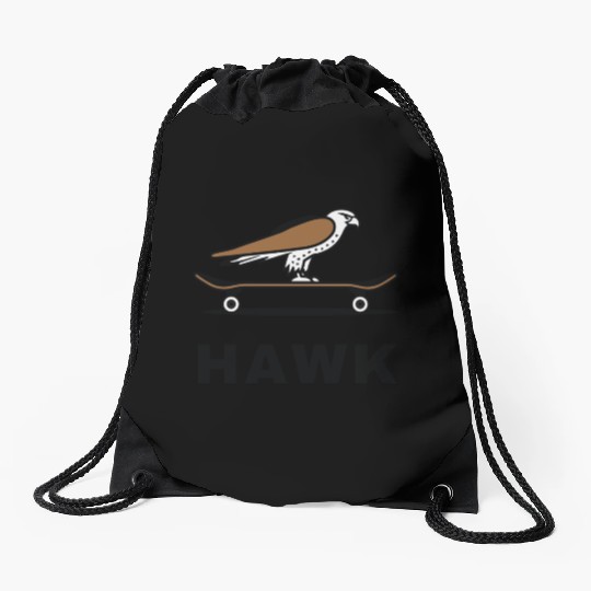 Hawk Skater Fan Skateboard Stunts Freestyle Gift Drawstring Bags