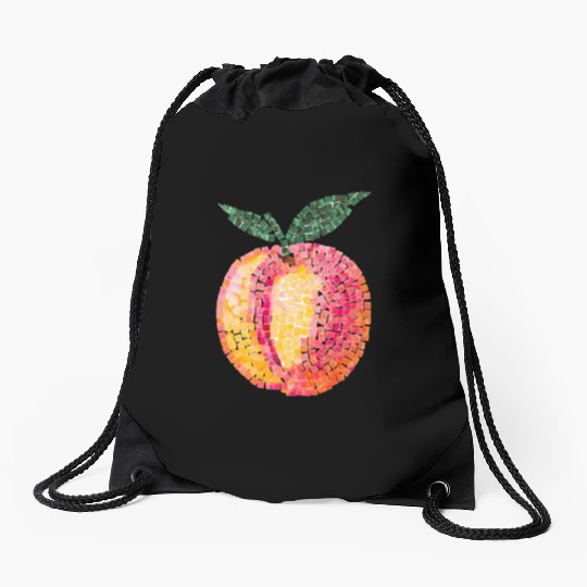 Peach Magic In The Mosaic Drawstring Bags