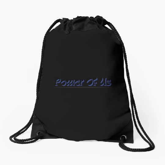 Power of us team spirit Drawstring Bags