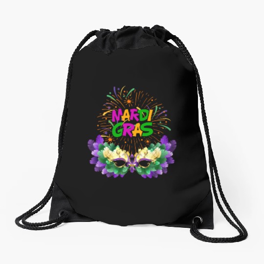 Mardi Gras New Orlean Carnival Drawstring Bags