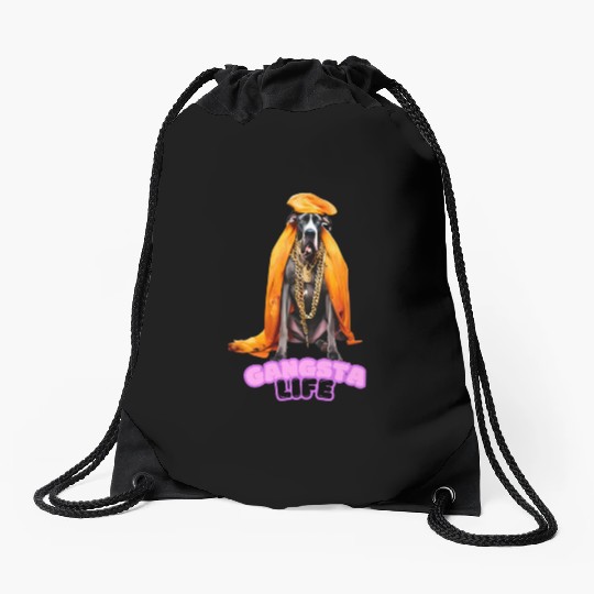 Gangsta Life Great Dane Drawstring Bags