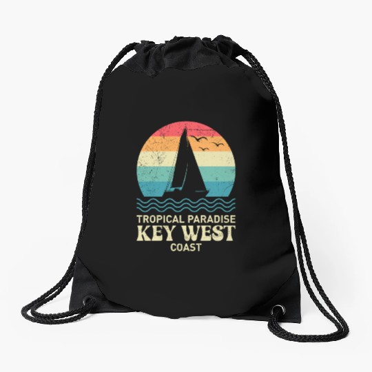 Florida TROPICAL PARADISE KEY-WEST COAST Drawstring Bags