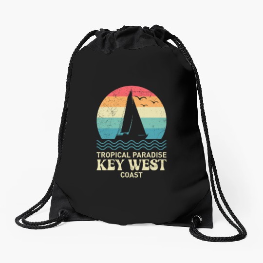 Florida TROPICAL PARADISE KEY-WEST COAST Drawstring Bags