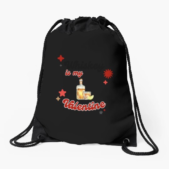 Whiskey Lover's Valentine's Design Drawstring Bags