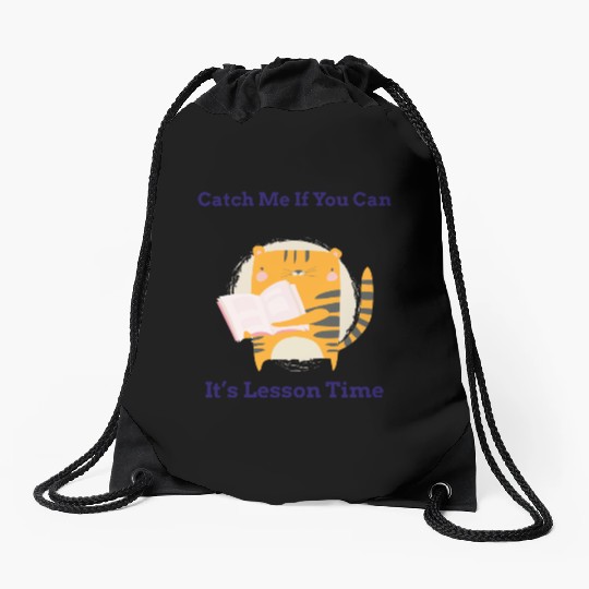 Cheetah Teacher Drawstring Bags