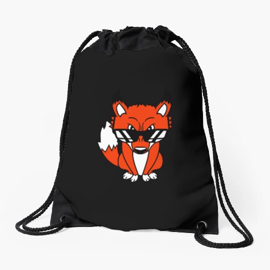 Fox Sunglasses Cool Looks Up Evil Eyes Bad Fun Boy Drawstring Bags