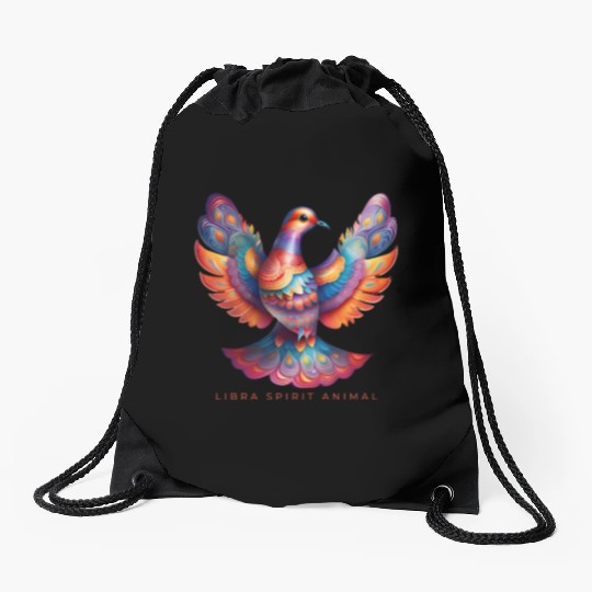 Libra Spirit Animal Dove Alebrije Female Drawstring Bags