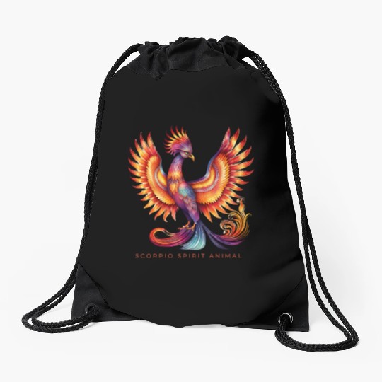 Scorpio Spirit Animal Phenix Alebrije Female Drawstring Bags