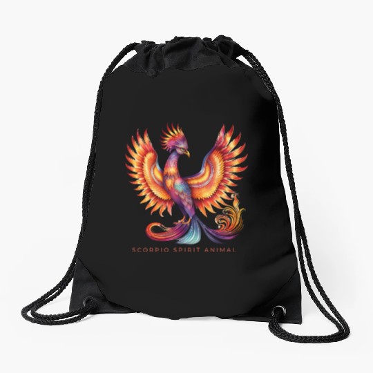 Scorpio Spirit Animal Phenix Alebrije Female Drawstring Bags