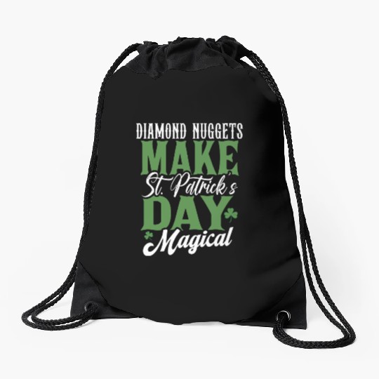 Diamond Nuggets Make St Patricks Day Magical Drawstring Bags