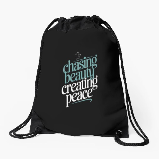 Libra Zodiac Chasing Beauty Creating Peace Drawstring Bags