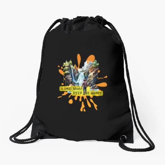 NEURODIVERGENT adhd noise Drawstring Bags