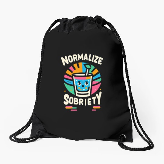 Normalize Sobriety 9 Drawstring Bags
