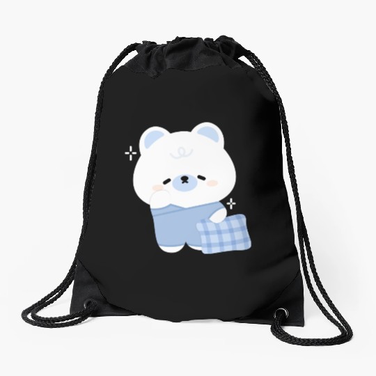 Sleepy Polar Bear Drawstring Bags