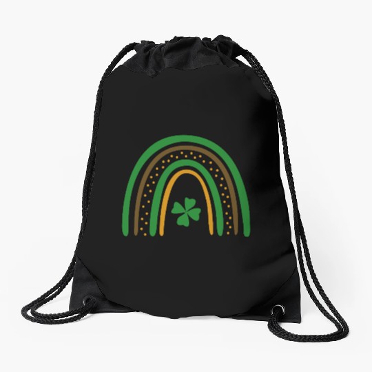 Lucky Rainbow. Happy St. Patrick’s Day Drawstring Bags