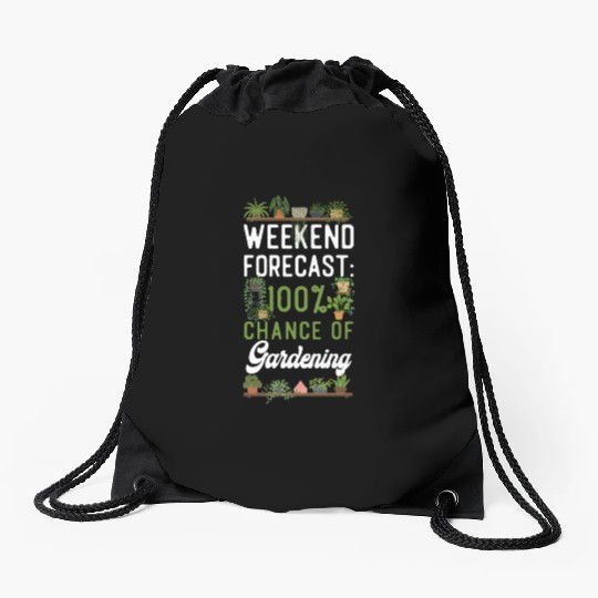 Plant Lover Gardening Weekend Drawstring Bags